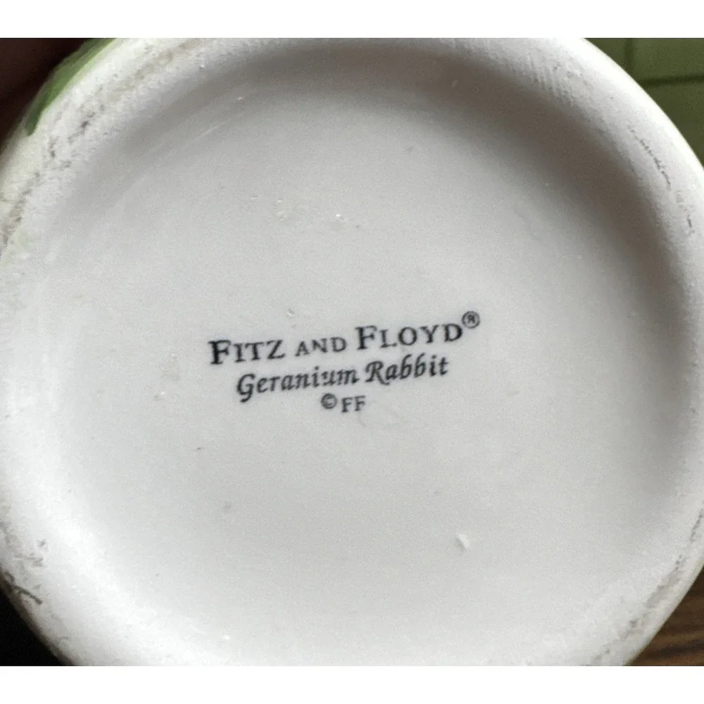 Fitz & Floyd Geranium Rabbit 3pcs‎ Planter Set 3